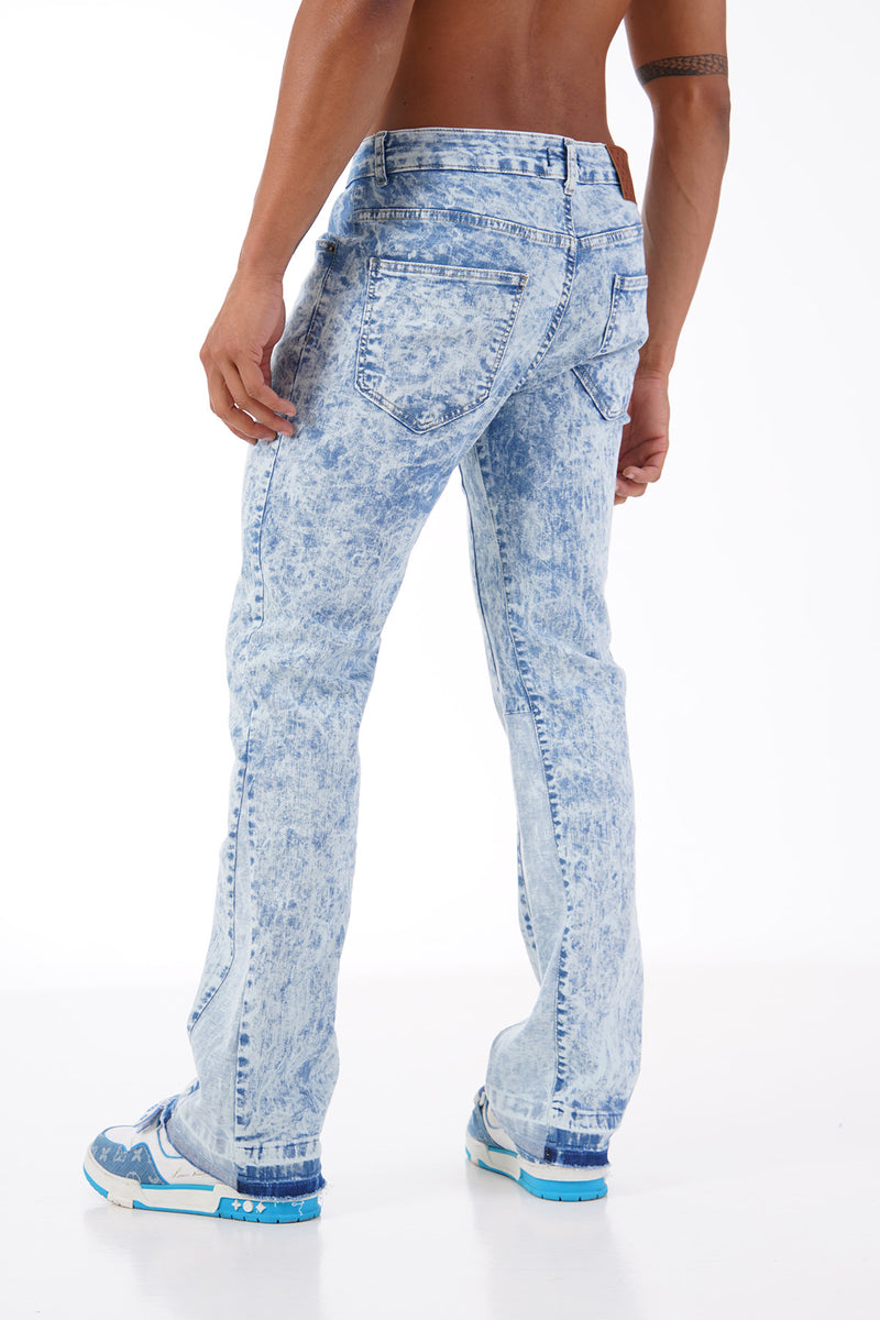 THE VERMILION TRAVELER FLARED JEANS - MET WITTE WASSING