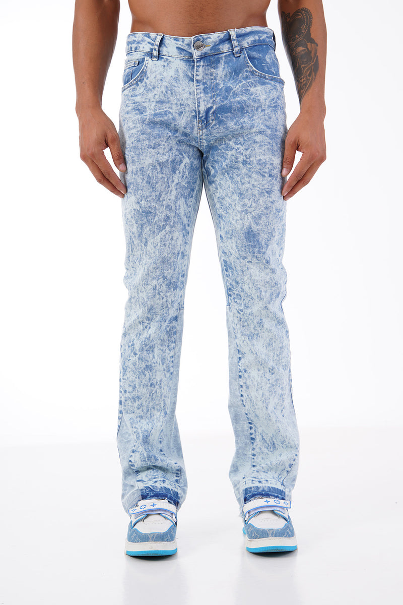 THE VERMILION TRAVELER FLARED JEANS - MET WITTE WASSING