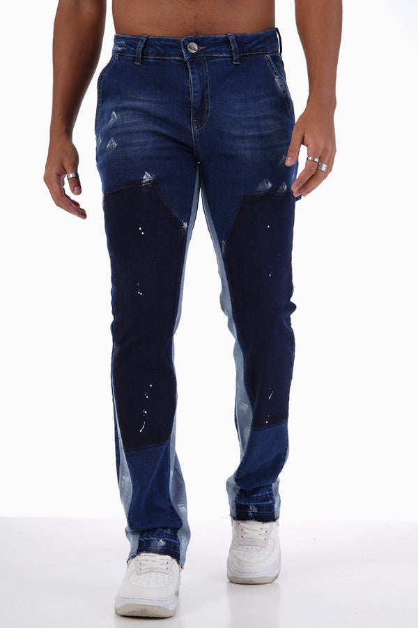 THE THALORIN FLARED JEANS - MET SPATS