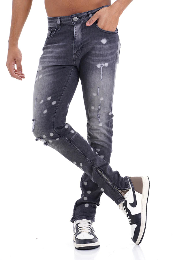THE ROMA FLARED JEANS - MET SPATS