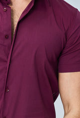 THE IBIZA OVERHEMD - SLIM FIT BLOUSE MET KORTE MOUWEN (8343378166098)