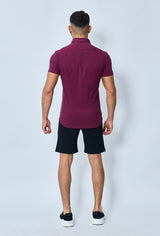 THE IBIZA OVERHEMD - SLIM FIT BLOUSE MET KORTE MOUWEN (8343378166098)