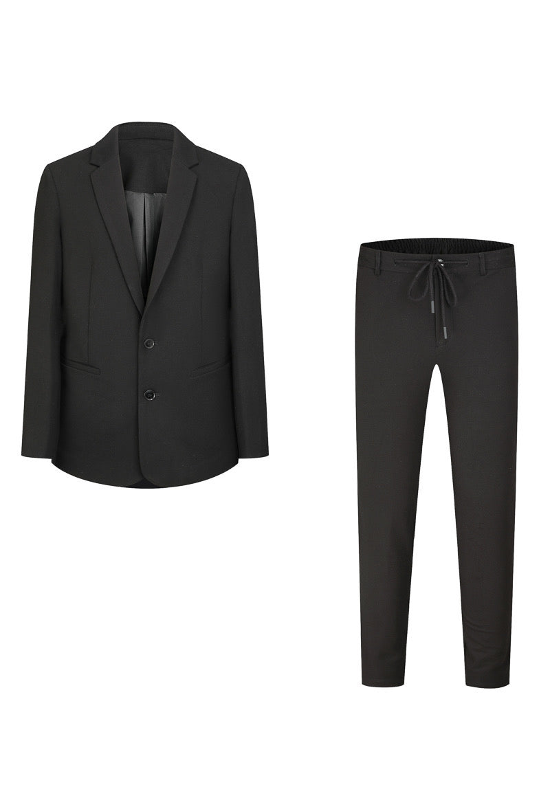 2-delige Suit ‘Nantes’ Slim Fit Stretch Met Vetersluiting Voor heren