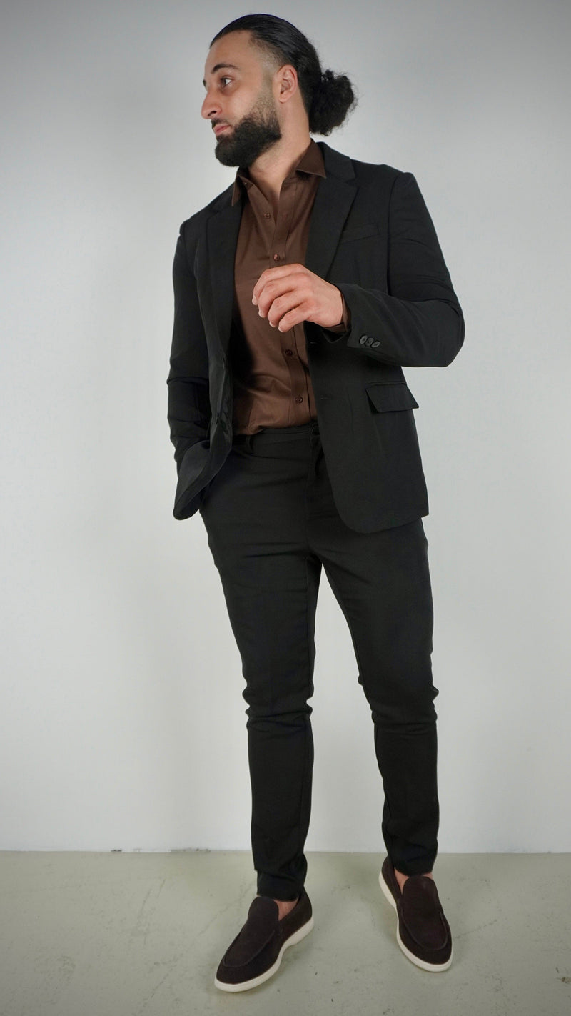 2 Delige Suit ‘Rennes’ Slim Fit Stretch Met Knoopsluiting Voor heren