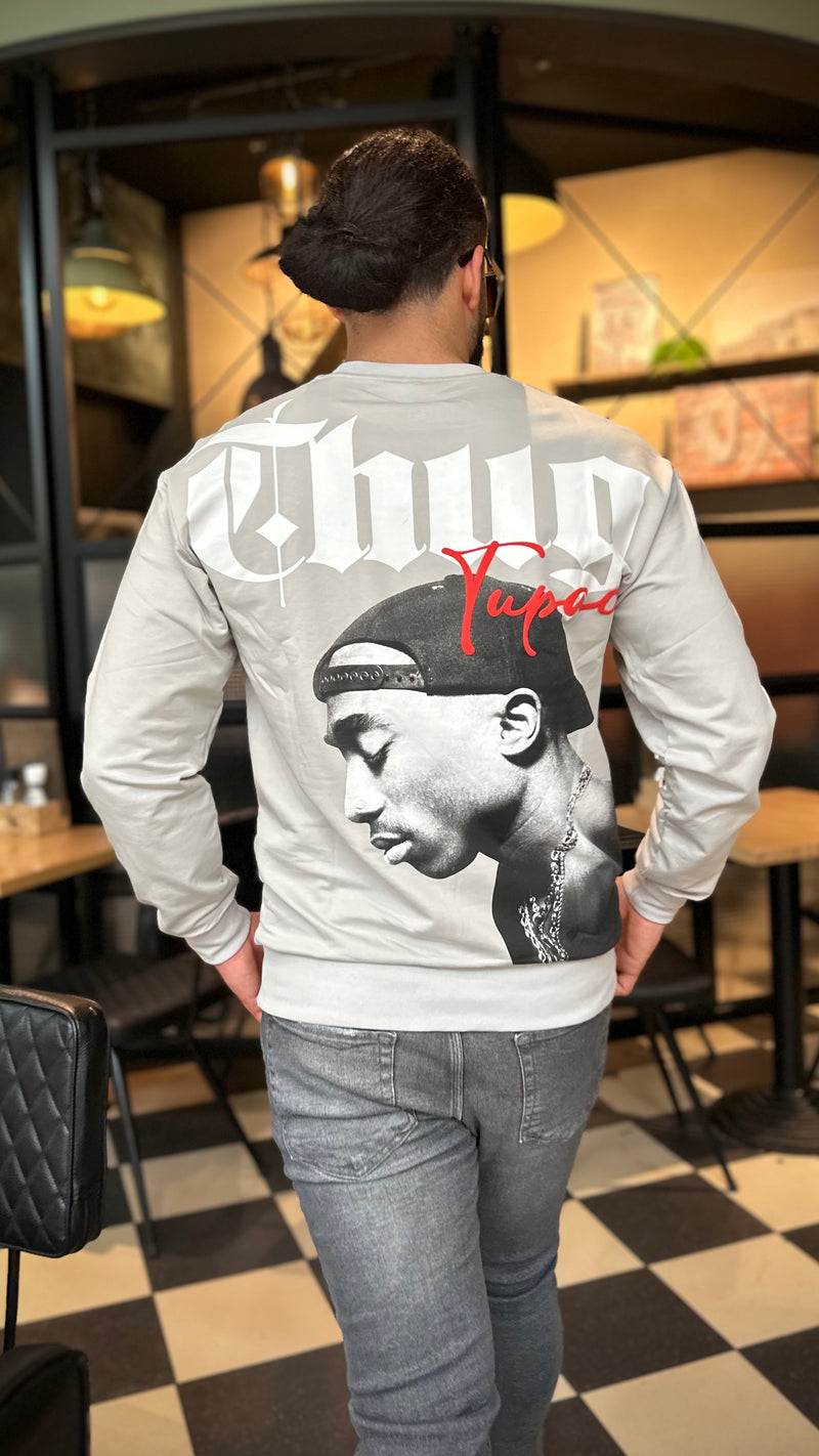 Legends Sweatshirt Met Opdruk Op De Borst & Achterkant Voor Heren - Tupac Thug Life