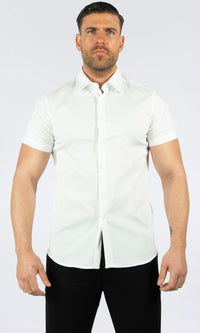 THE IBIZA OVERHEMD - SLIM FIT BLOUSE MET KORTE MOUWEN (8343378166098)