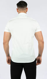 THE IBIZA OVERHEMD - SLIM FIT BLOUSE MET KORTE MOUWEN (8343378166098)