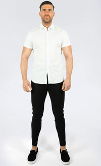 THE IBIZA OVERHEMD - SLIM FIT BLOUSE MET KORTE MOUWEN (8343378166098)