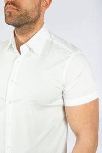 THE IBIZA OVERHEMD - SLIM FIT BLOUSE MET KORTE MOUWEN (8343378166098)