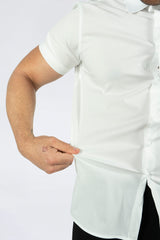 THE IBIZA OVERHEMD - SLIM FIT BLOUSE MET KORTE MOUWEN (8343378166098)