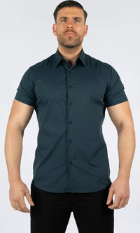 THE IBIZA OVERHEMD - SLIM FIT BLOUSE MET KORTE MOUWEN (8343378166098)