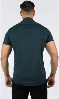 THE IBIZA OVERHEMD - SLIM FIT BLOUSE MET KORTE MOUWEN (8343378166098)