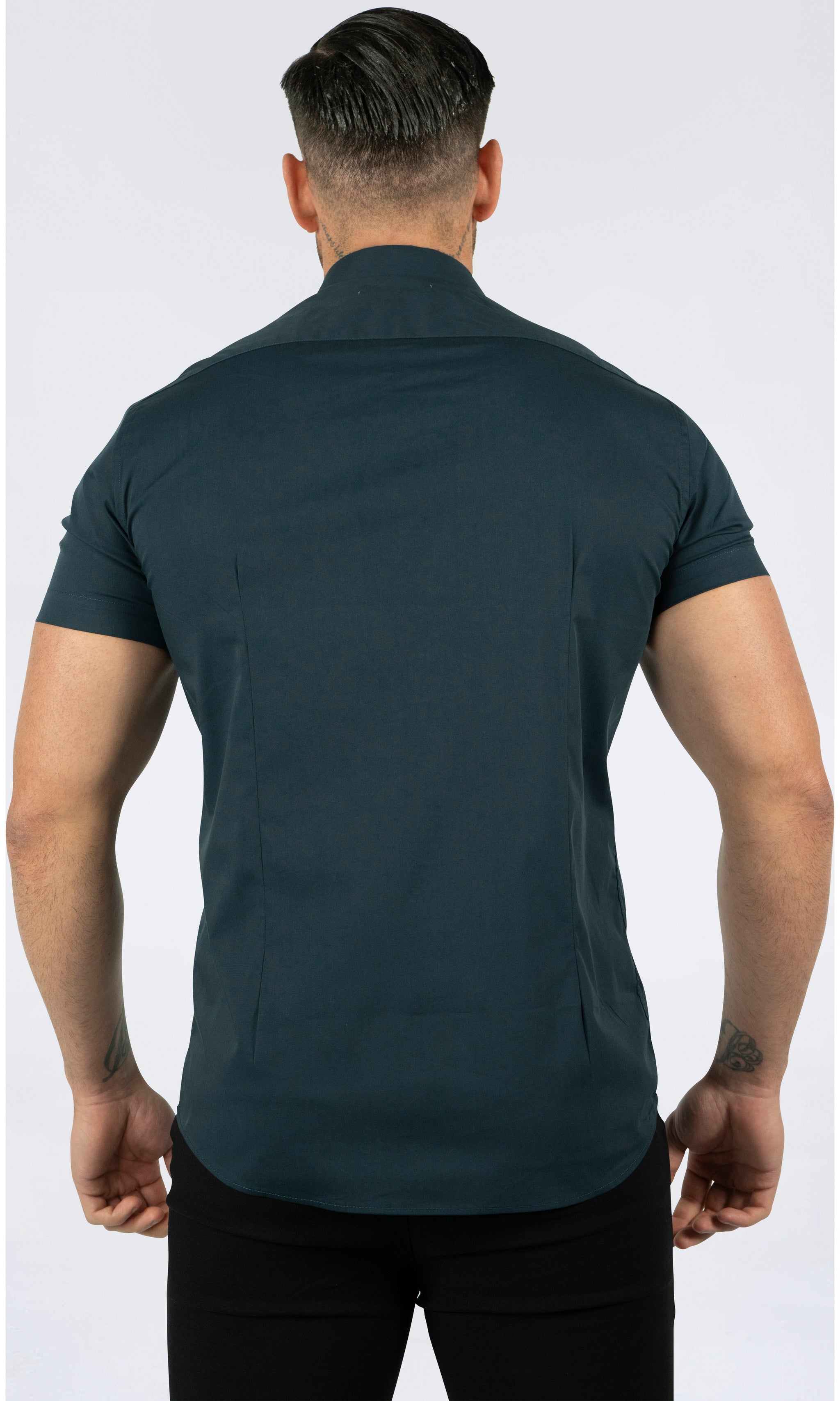 THE IBIZA OVERHEMD - SLIM FIT BLOUSE MET KORTE MOUWEN (8343378166098)