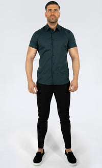 THE IBIZA OVERHEMD - SLIM FIT BLOUSE MET KORTE MOUWEN (8343378166098)