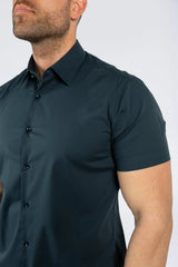 THE IBIZA OVERHEMD - SLIM FIT BLOUSE MET KORTE MOUWEN (8343378166098)