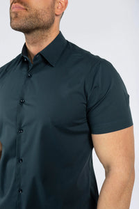 THE IBIZA OVERHEMD - SLIM FIT BLOUSE MET KORTE MOUWEN (8343378166098)