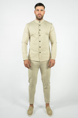 THE AZVA COMBI SET - RONDE KRAAG & STRETCH PANTALON (6879500959827)