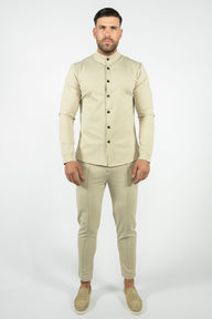 THE AZVA COMBI SET - RONDE KRAAG & STRETCH PANTALON (6879500959827)