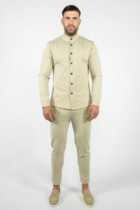 THE AZVA COMBI SET - RONDE KRAAG & STRETCH PANTALON (6879500959827)