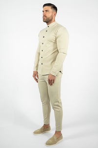 THE AZVA COMBI SET - RONDE KRAAG & STRETCH PANTALON (6879500959827)