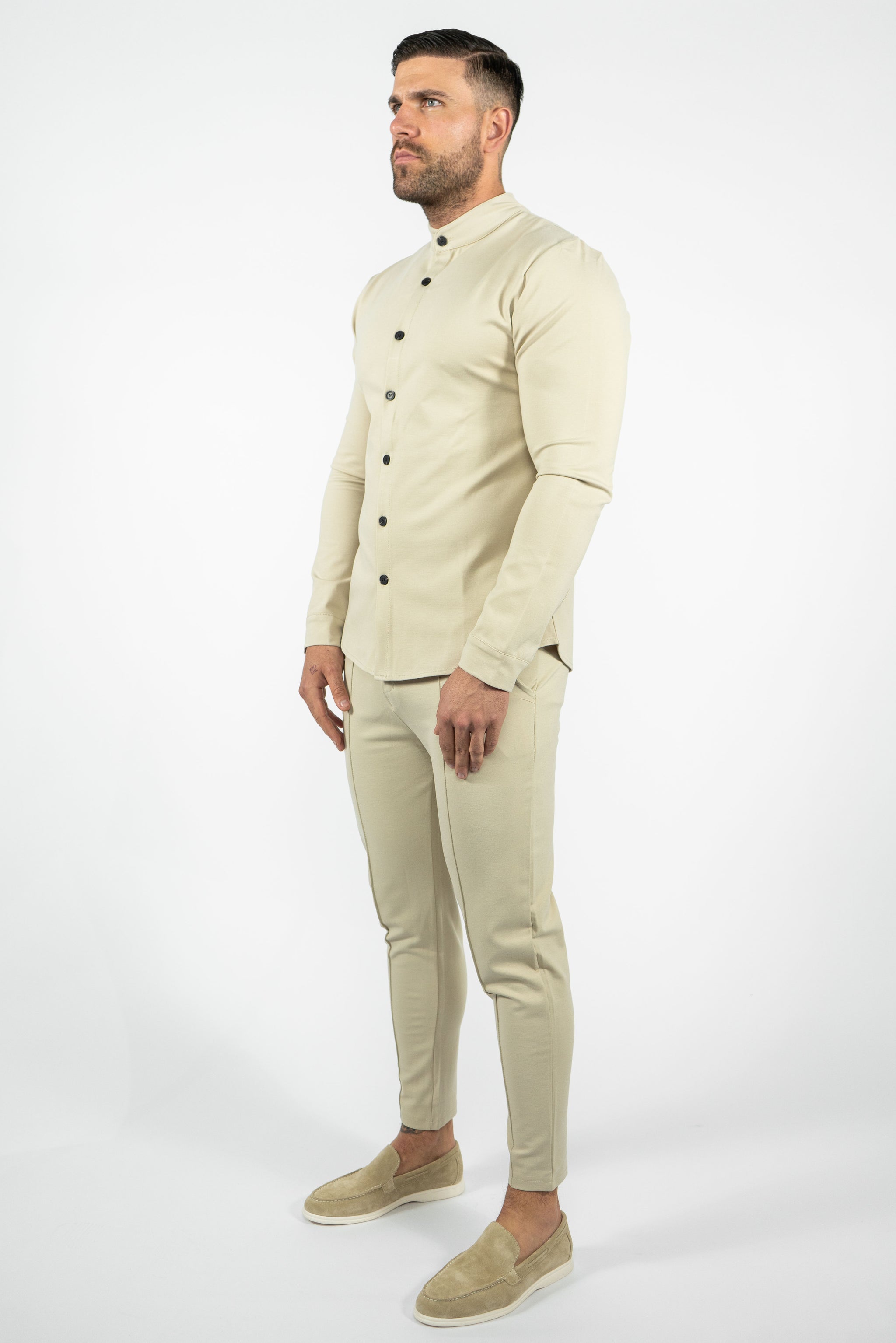 THE AZVA COMBI SET - RONDE KRAAG & STRETCH PANTALON (6879500959827)