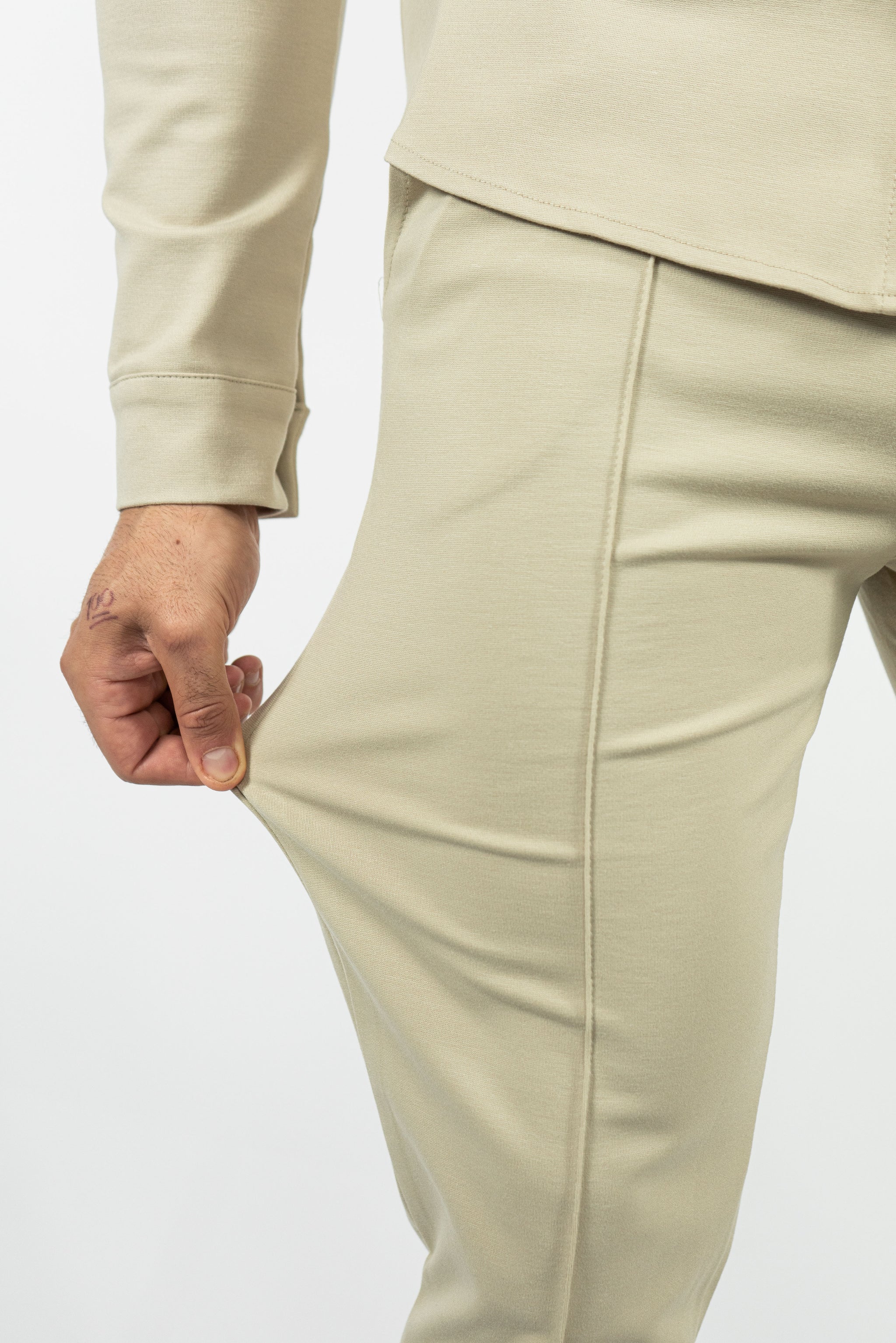 THE AZVA COMBI SET - RONDE KRAAG & STRETCH PANTALON (6879500959827)