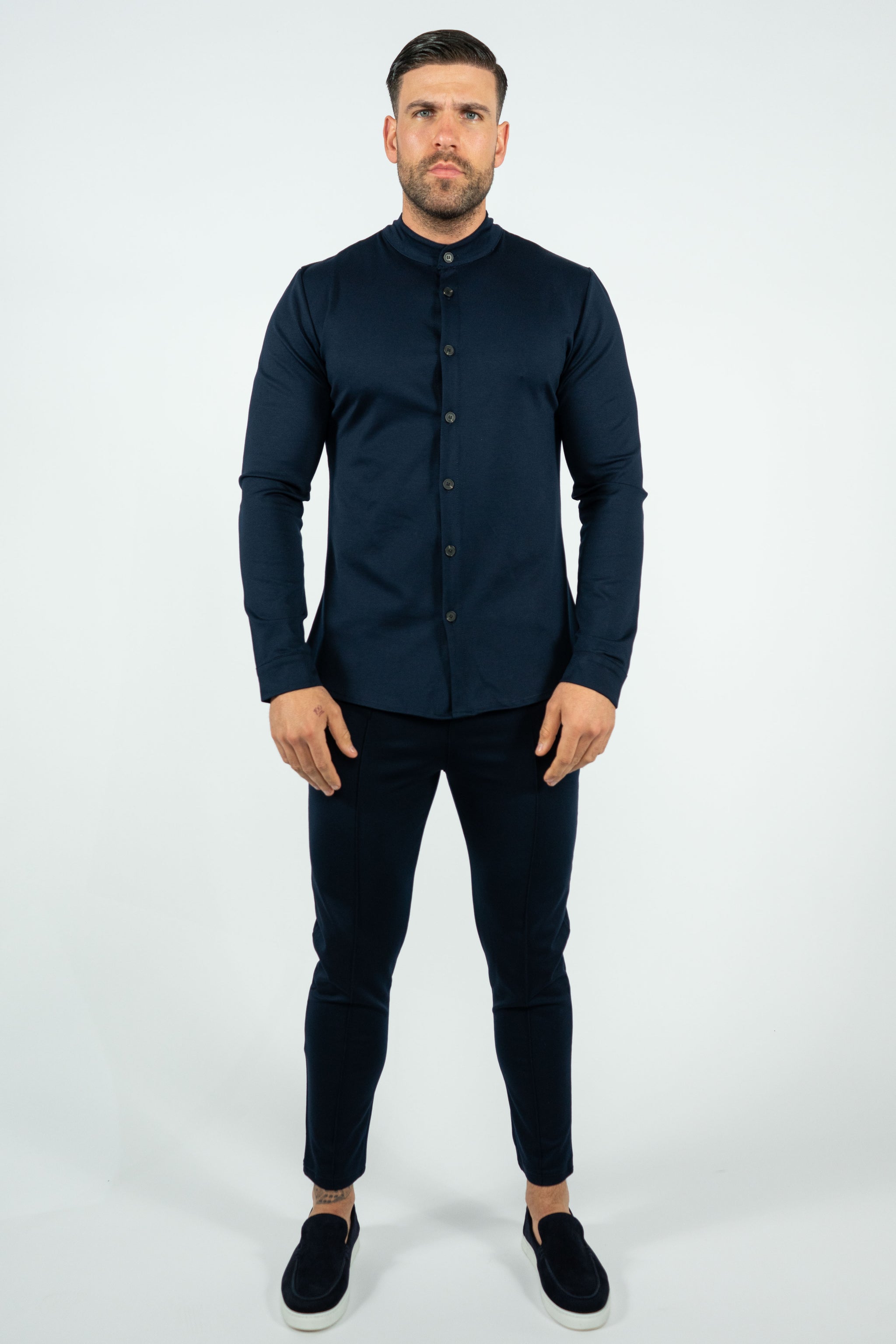 THE AZVA COMBI SET - RONDE KRAAG & STRETCH PANTALON (6879500959827)