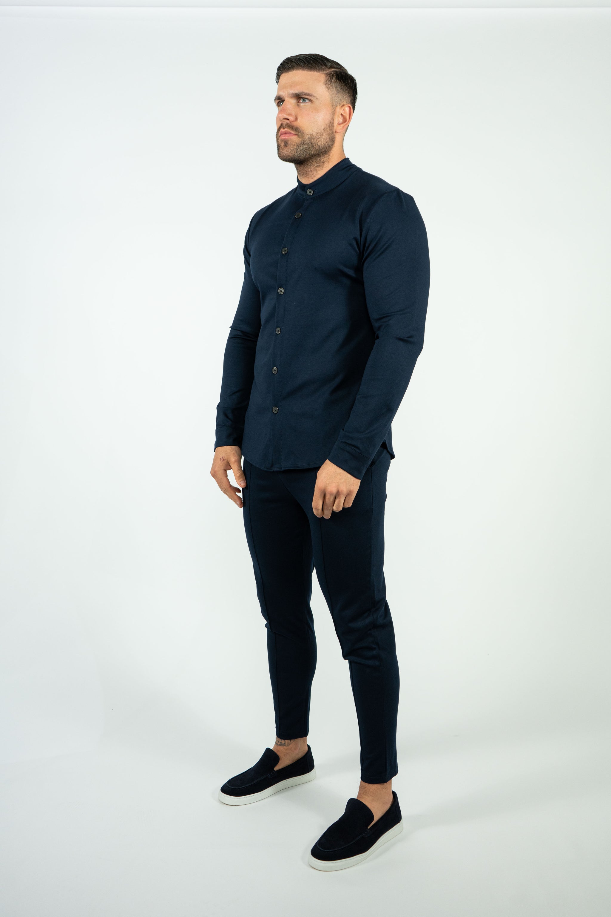 THE AZVA COMBI SET - RONDE KRAAG & STRETCH PANTALON (6879500959827)