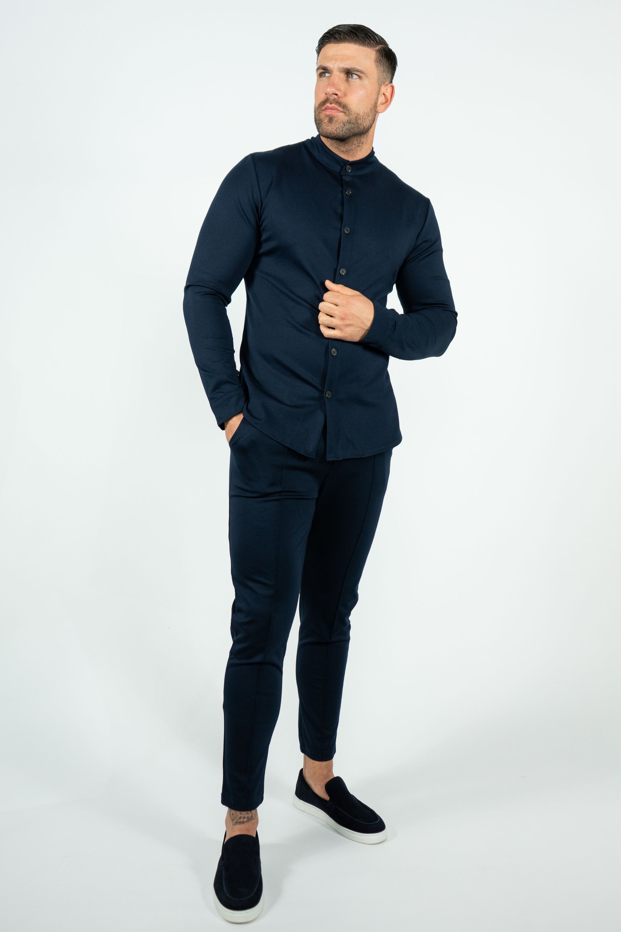 THE AZVA COMBI SET - RONDE KRAAG & STRETCH PANTALON (6879500959827)