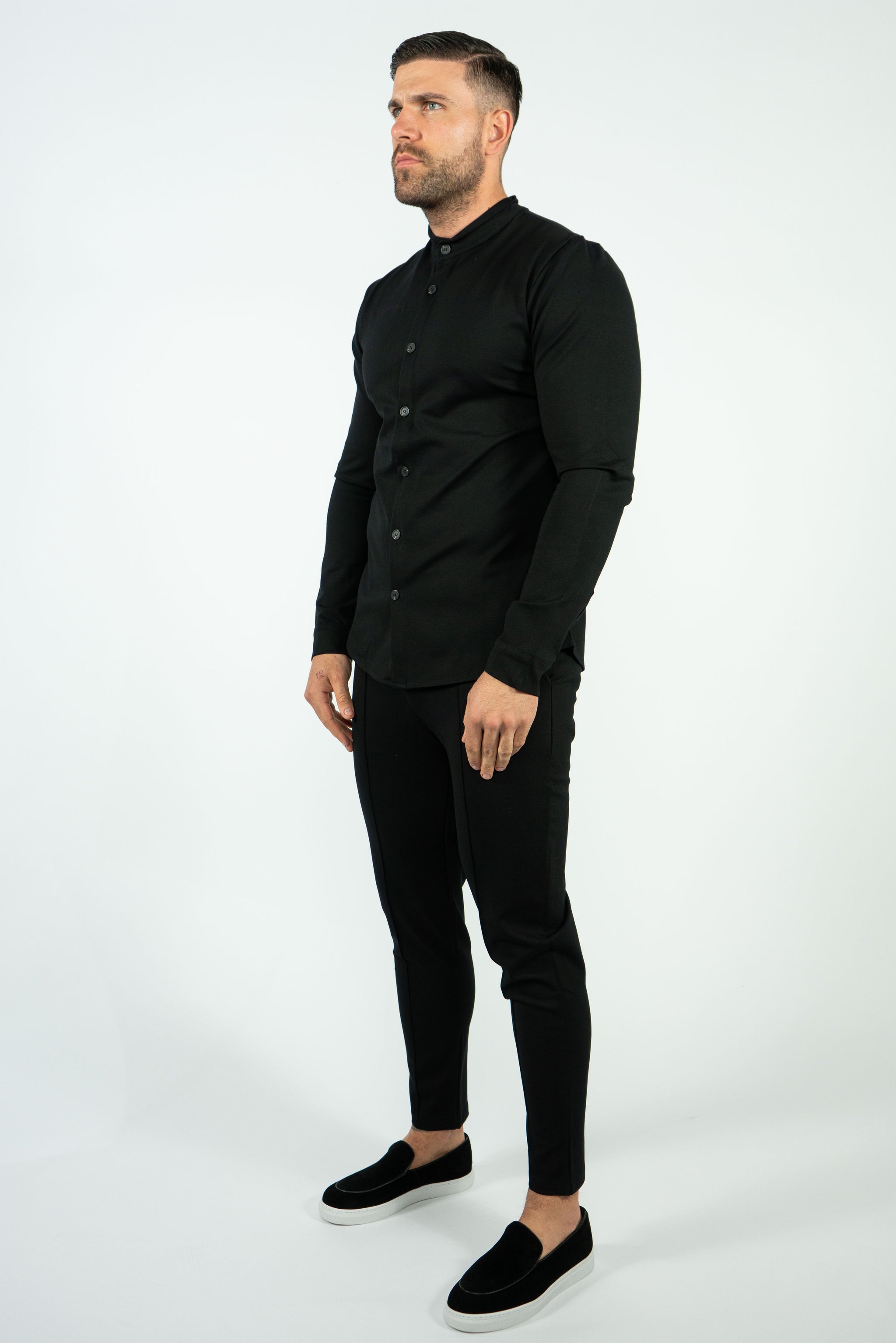 THE AZVA COMBI SET - RONDE KRAAG & STRETCH PANTALON (6879500959827)