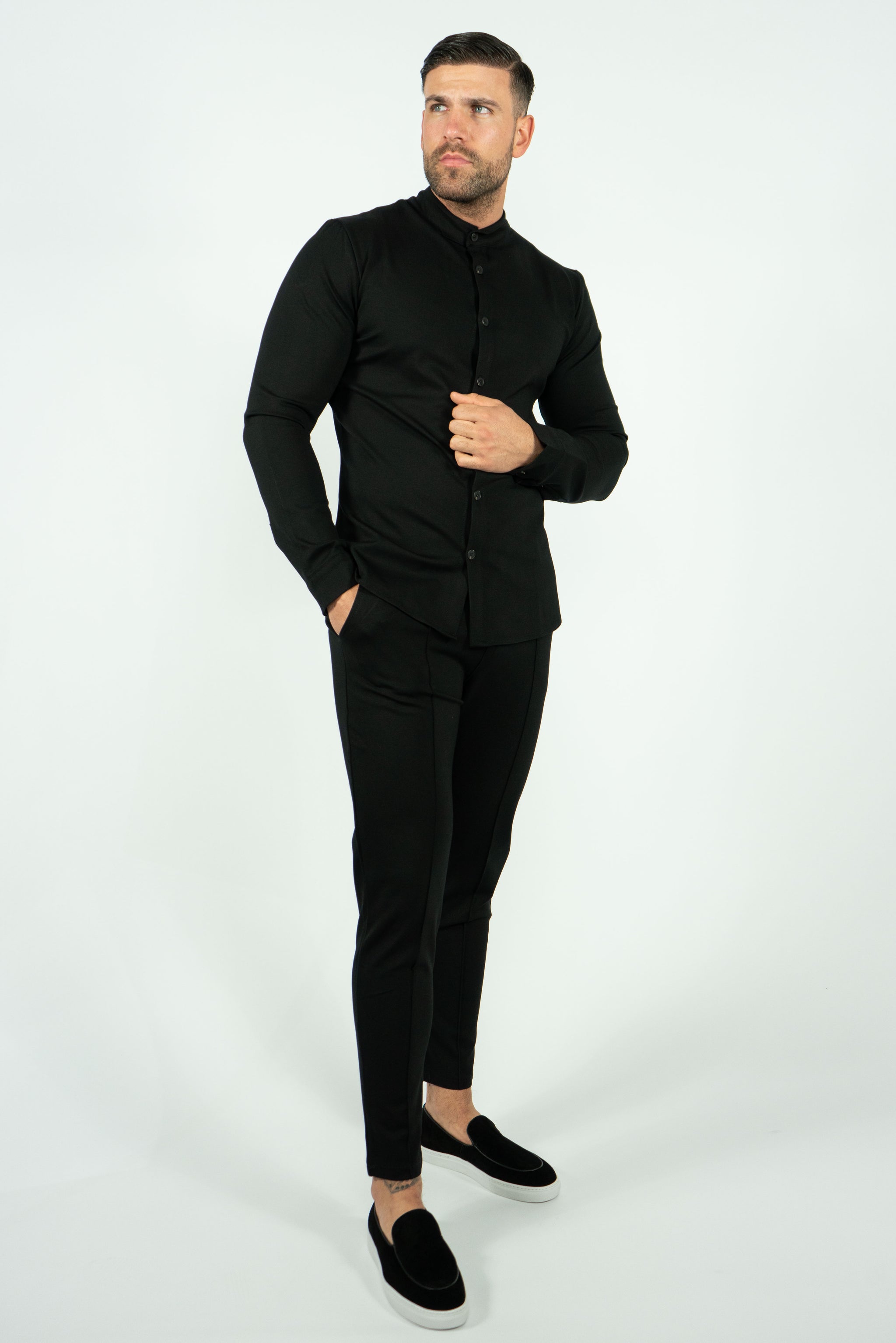 THE AZVA COMBI SET - RONDE KRAAG & STRETCH PANTALON (6879500959827)