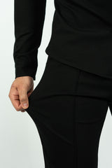 THE AZVA COMBI SET - RONDE KRAAG & STRETCH PANTALON (6879500959827)