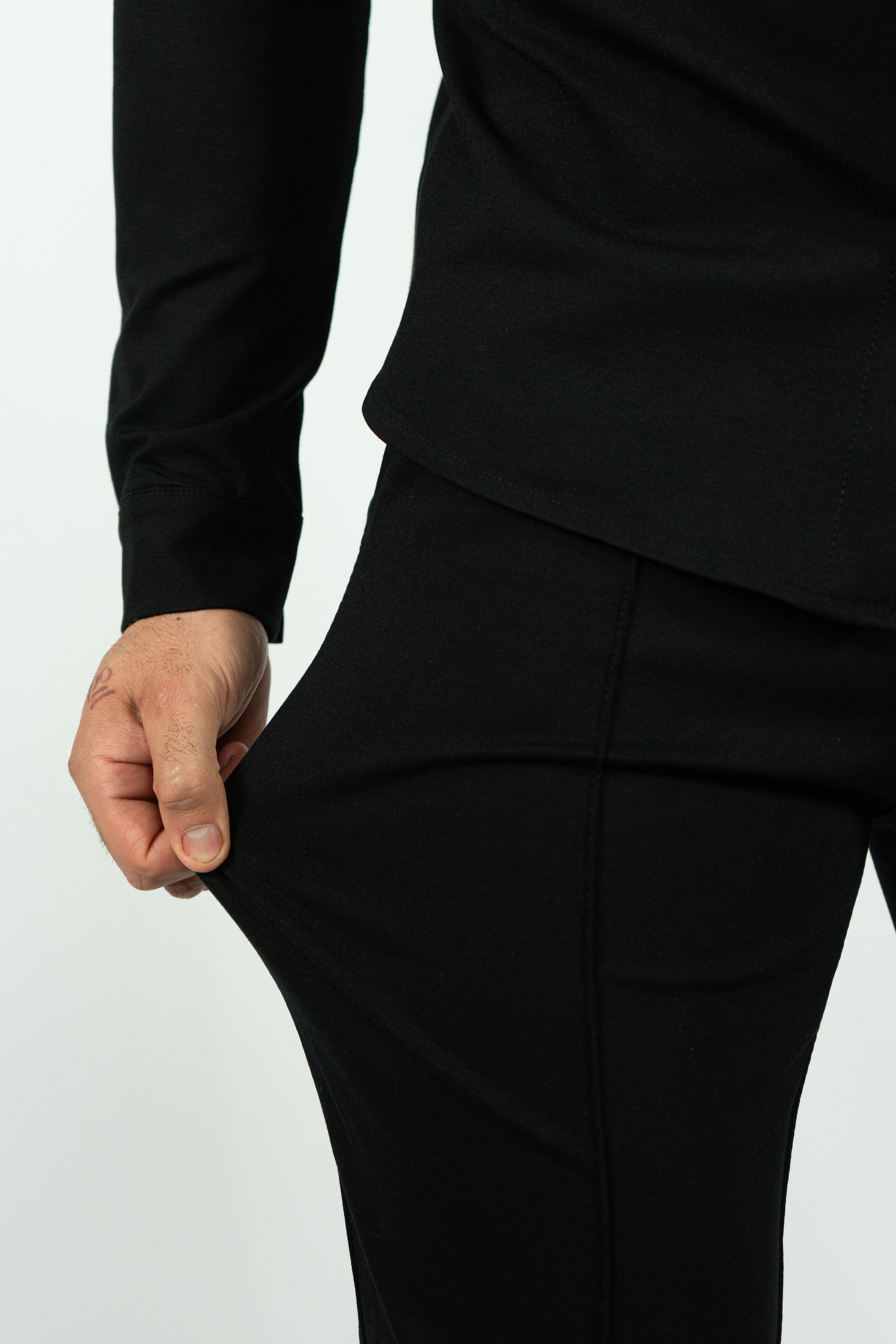 THE AZVA COMBI SET - RONDE KRAAG & STRETCH PANTALON (6879500959827)