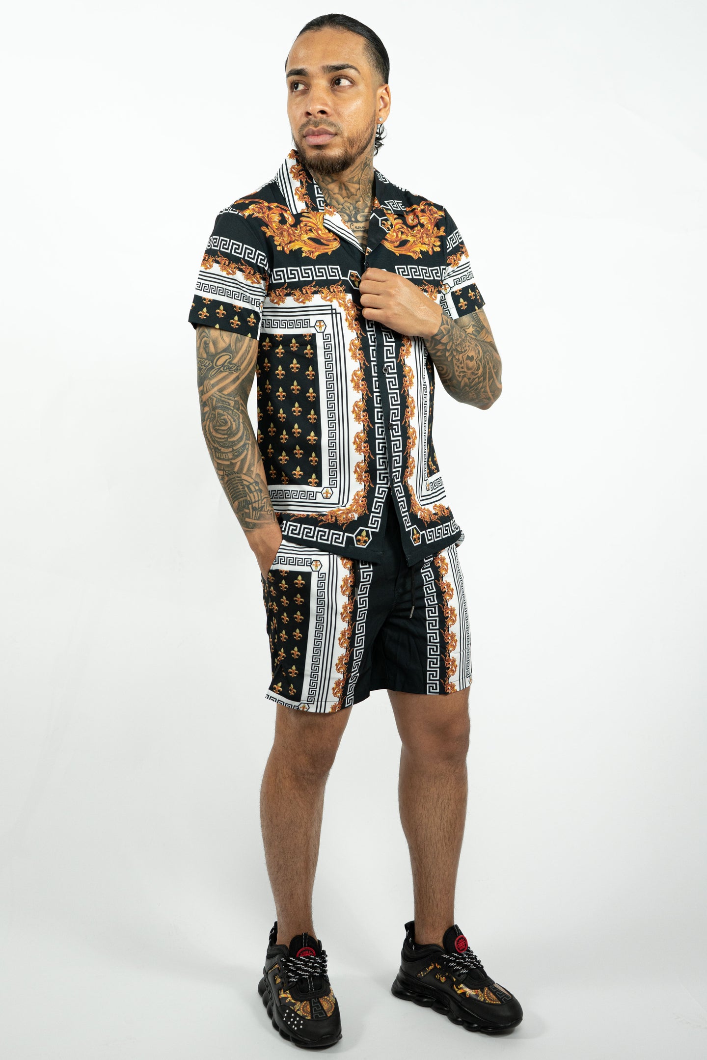 THE MEDELLIN ZOMERSET - EXCLUSIEVE DESIGN OVERHEMD EN KORTE BROEK (8932333781330)