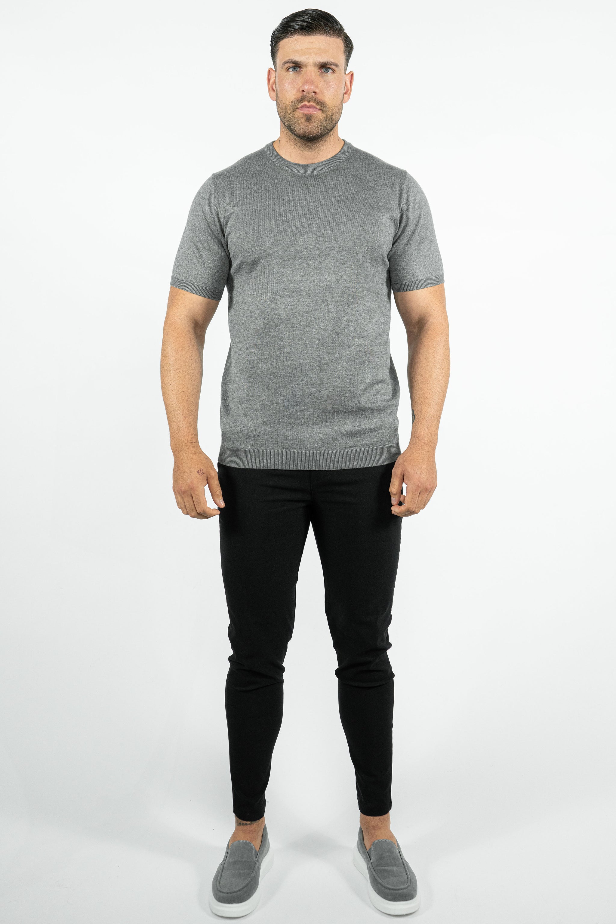 THE LUCA - KNITTED SLIM FIT T SHIRT (8722933612882)