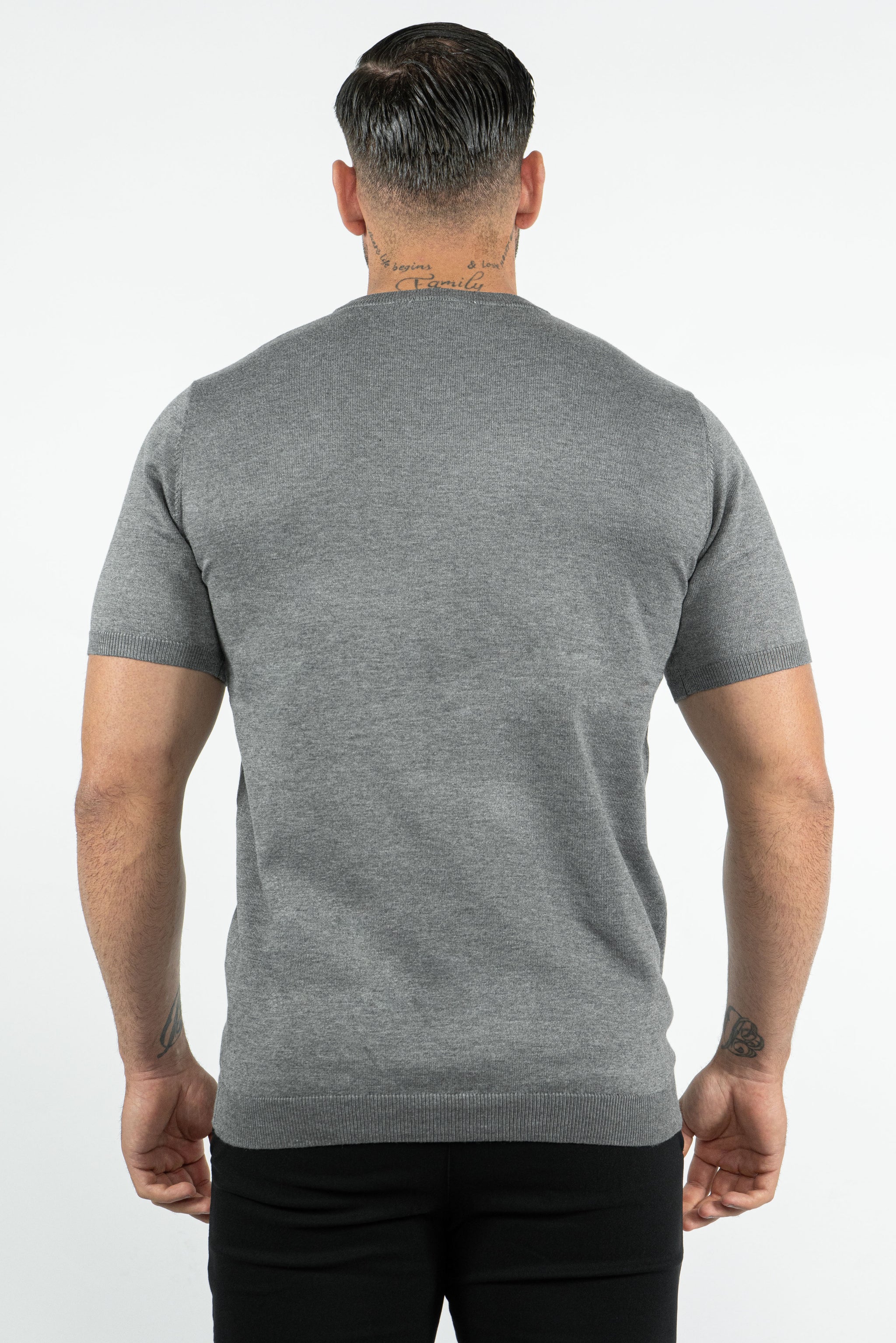 THE LUCA - KNITTED SLIM FIT T SHIRT (8722933612882)
