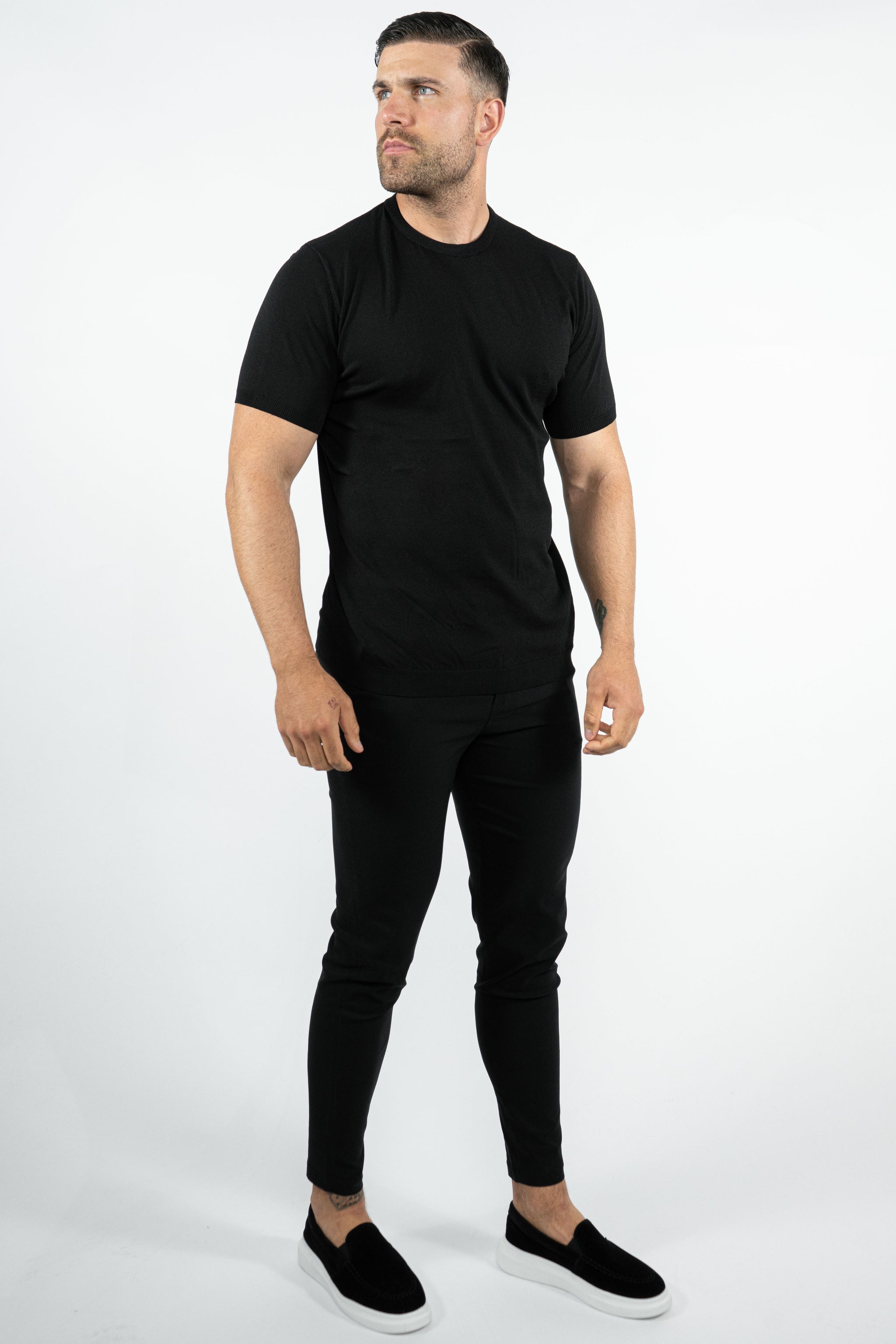 THE LUCA - KNITTED SLIM FIT T SHIRT (8722933612882)