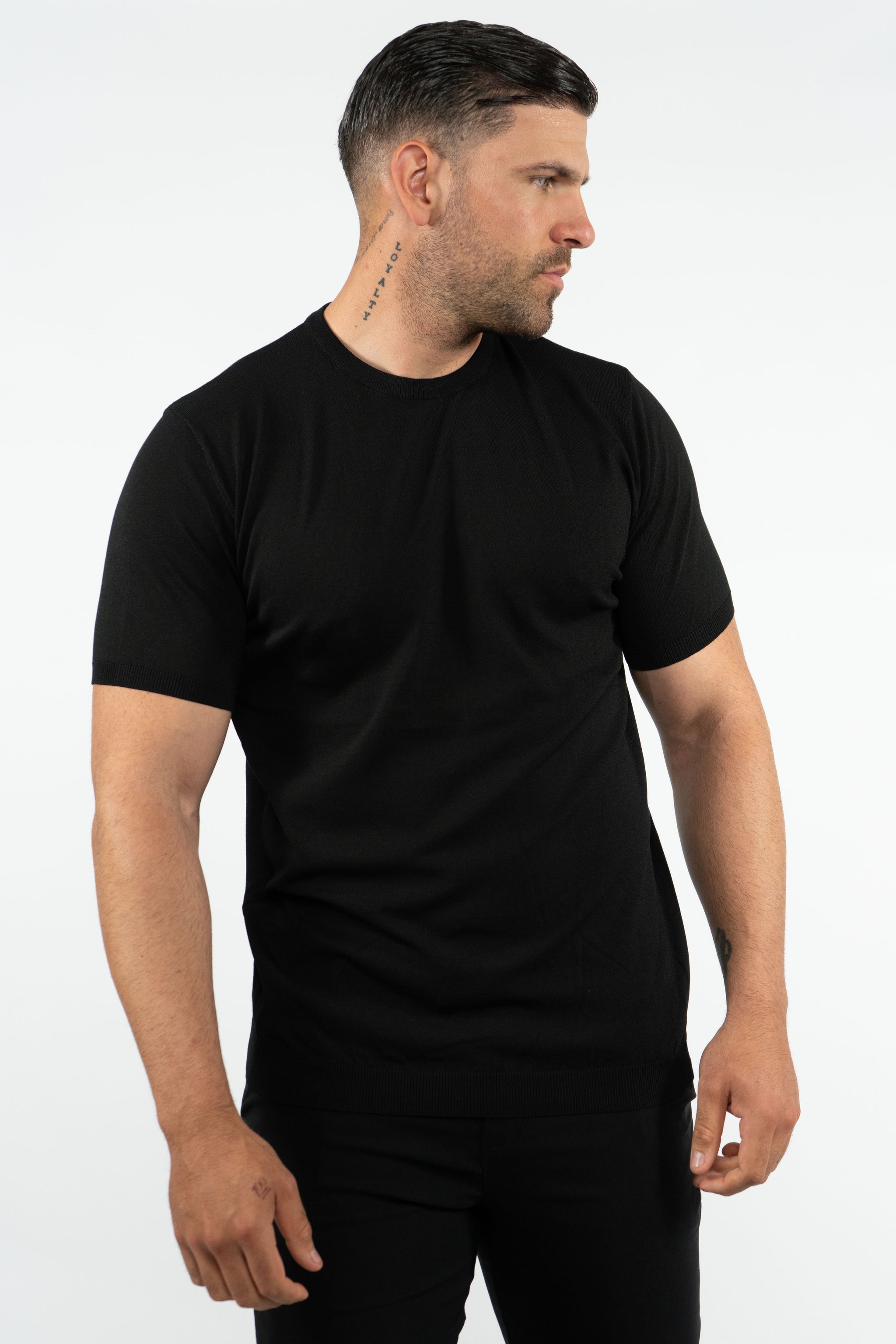 THE LUCA - KNITTED SLIM FIT T SHIRT (8722933612882)