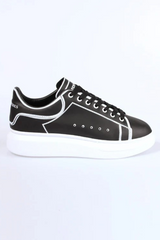 DUTCHVIBES SNEAKERS - STRIPED MET ZACHTE WITTE ZOOL (6850676654163)