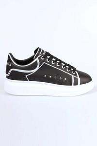 DUTCHVIBES SNEAKERS - STRIPED MET ZACHTE WITTE ZOOL (6850676654163)