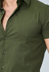 THE IBIZA OVERHEMD - SLIM FIT BLOUSE MET KORTE MOUWEN (8343378166098)