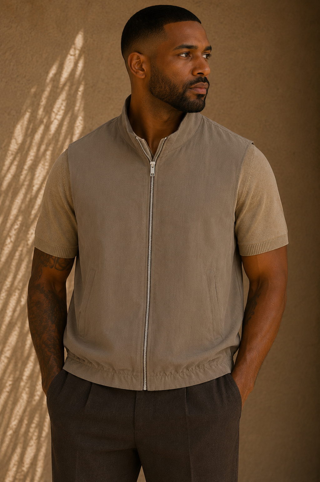THE LINNEN DUBBELZIJDIG GILET