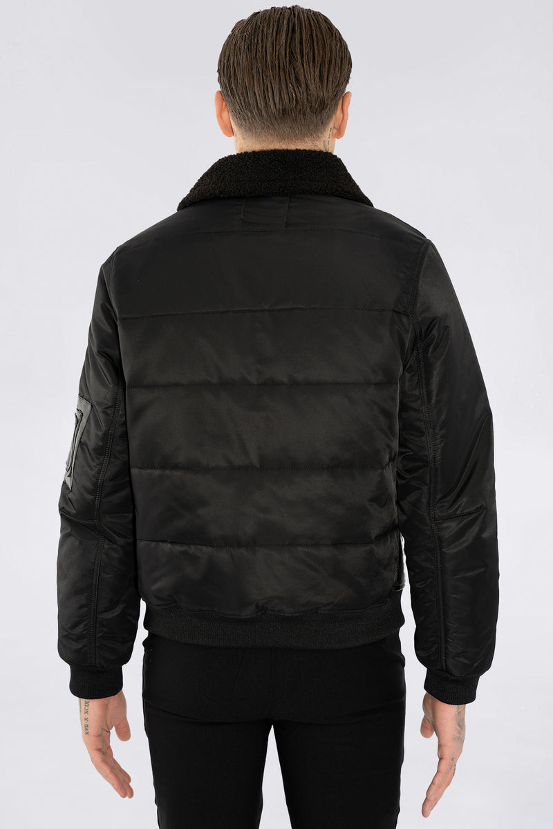 THE SABINI LEATHER BOMBER JACKET