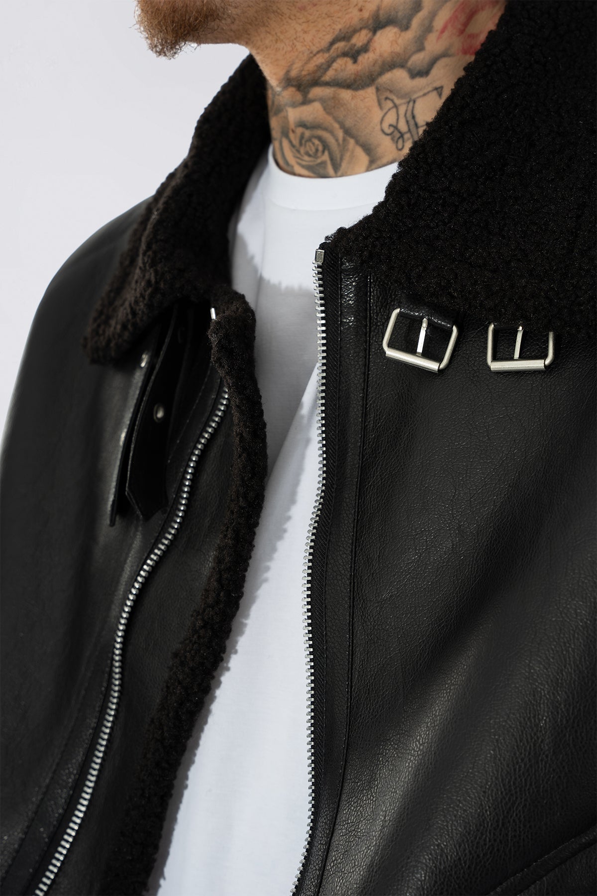 THE SABINI LEATHER BOMBER JACKET