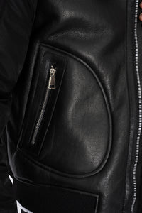 THE SABINI LEATHER BOMBER JACKET