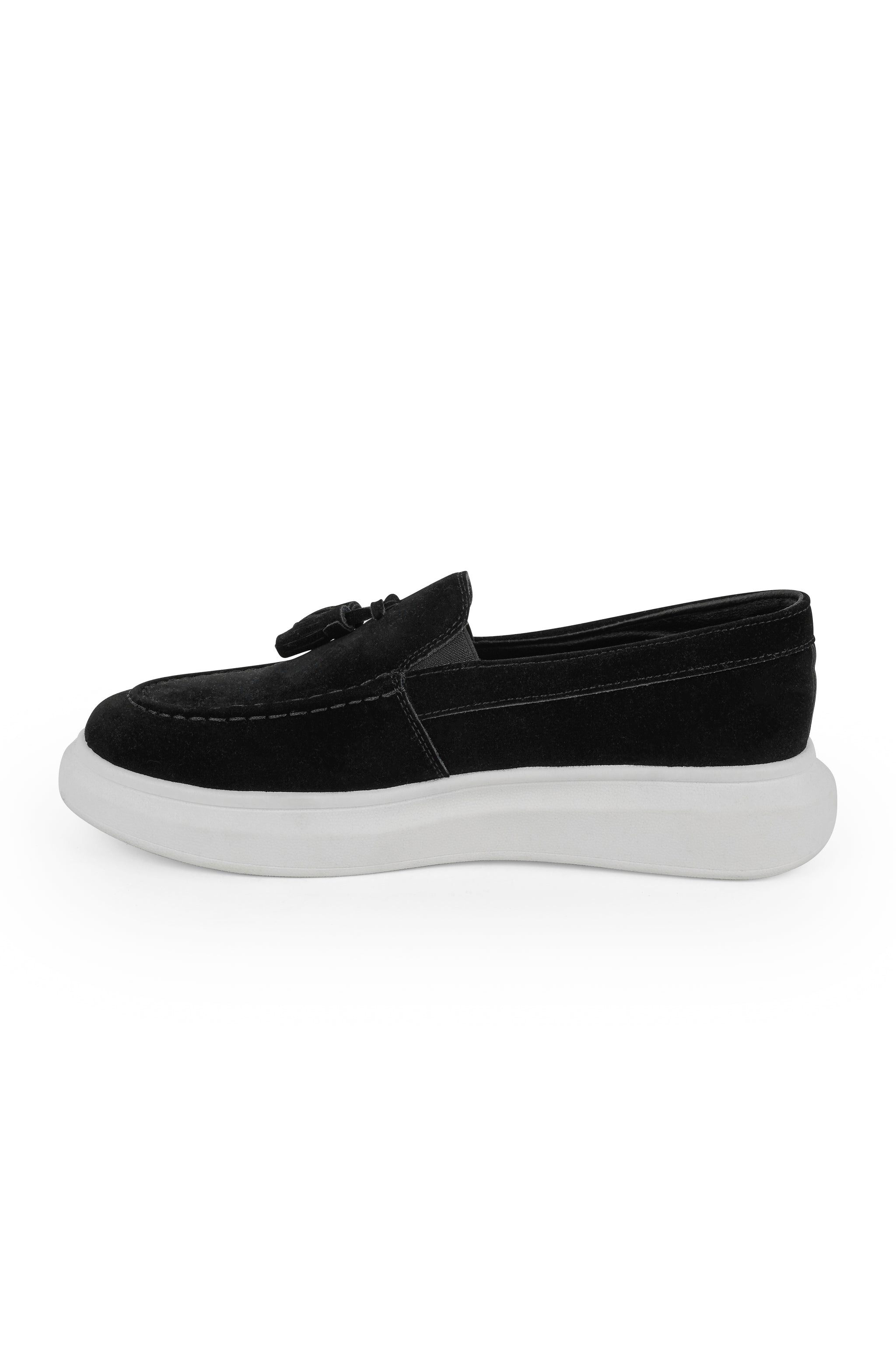 THE IVES INSTAPPER - SUEDE LOAFER MET STRIK EN HOGE ZOOL (8688678895954)