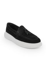 THE IVES INSTAPPER - SUEDE LOAFER MET STRIK EN HOGE ZOOL (8688678895954)