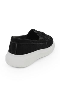 THE IVES INSTAPPER - SUEDE LOAFER MET STRIK EN HOGE ZOOL (8688678895954)