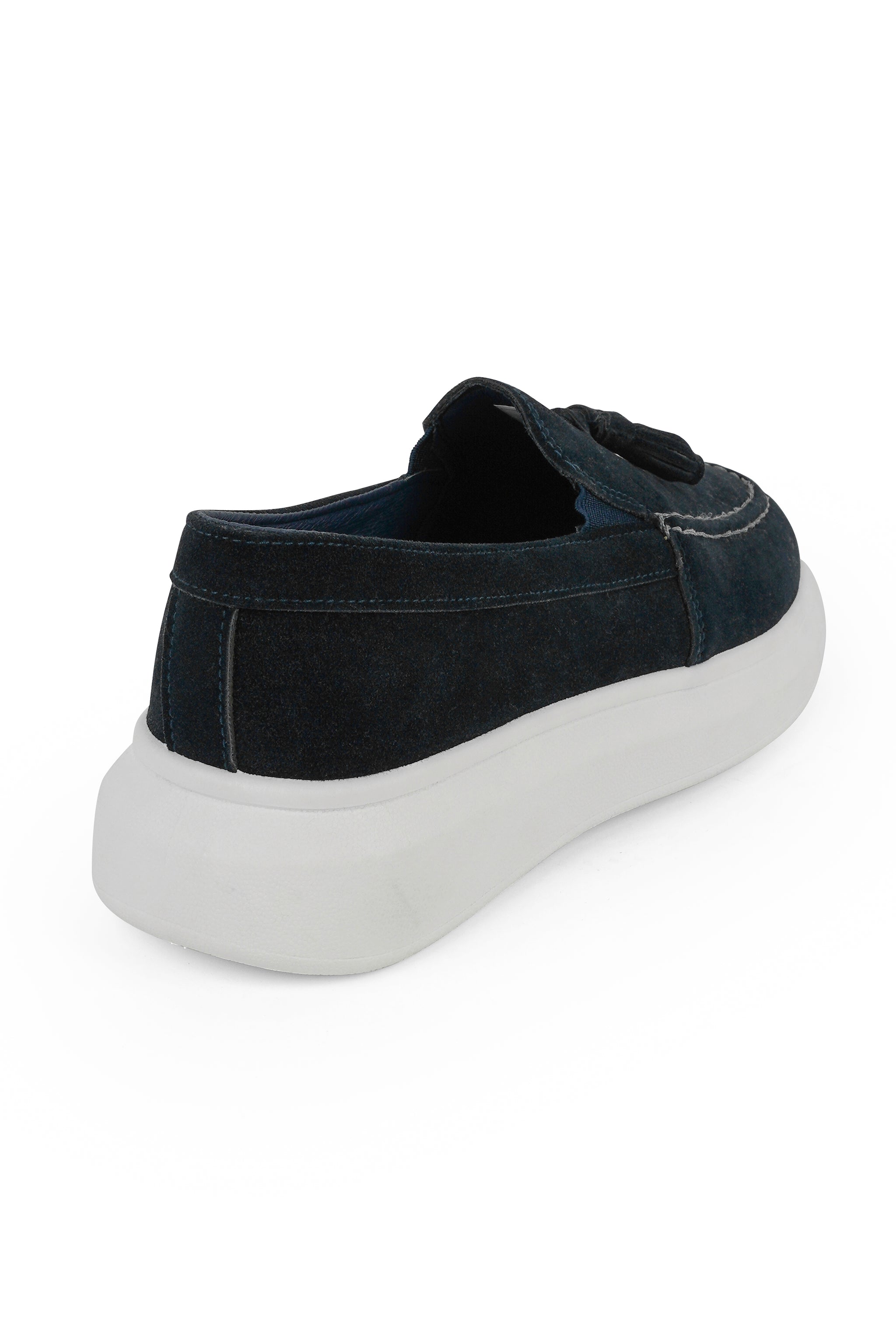 THE IVES INSTAPPER - SUEDE LOAFER MET STRIK EN HOGE ZOOL (8688678895954)