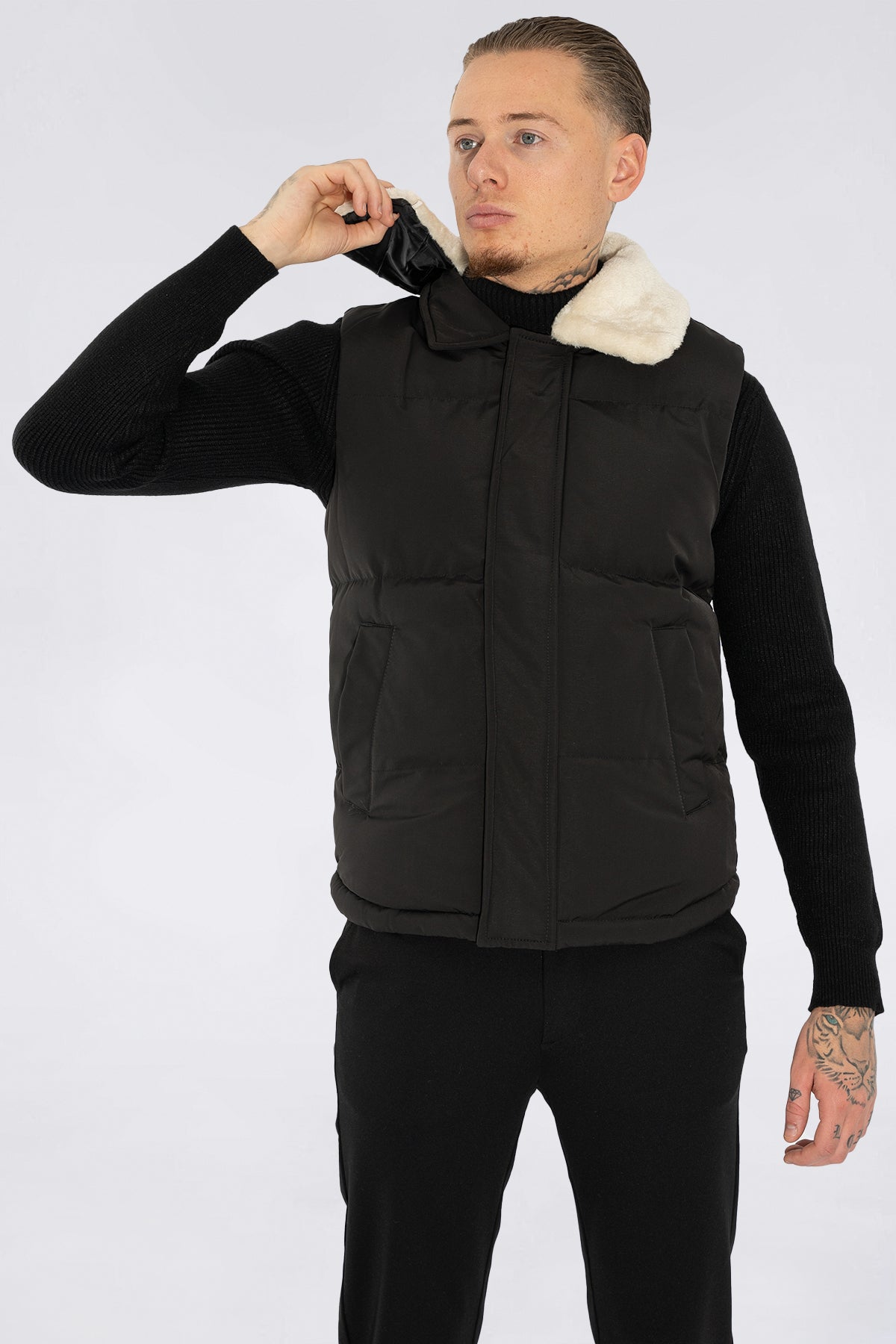 THE AVELINO FUR COLLAR BODYWARMER